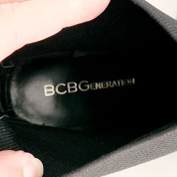 11 BCBGeneration Beya Black Stretch Fabric Ankle Boots Booties Pointed Toe Heels - Picture 10 of 13